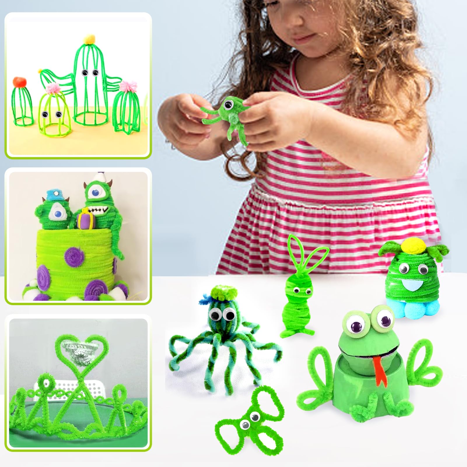TOAOB 100 stuks Pijpenragers Fluorescerend Groen Chenilledraad Pijpenragers om te Knutselen 30 cm Buigpluche Knutseldraad voor doe-het-zelf Decoratief Handwerk TOAOB 100 stuks Pijpenragers Fluorescerend Groen Chenilledraad Pijpenragers om te Knutselen 30 cm Buigpluche Knutseldraad voor doe-het-zelf Decoratief Handwerk