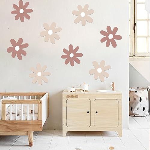 Miniatura 3 de HUXFANG Calcomanías de pared de margaritas  Decoración de pared de margaritas para habitación de niños, calcomanías florales de margaritas grandes,