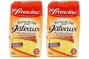 Francine Fleur de Farine For Cakes, (Pack of 2) French Imported Cake Flour Mix Y