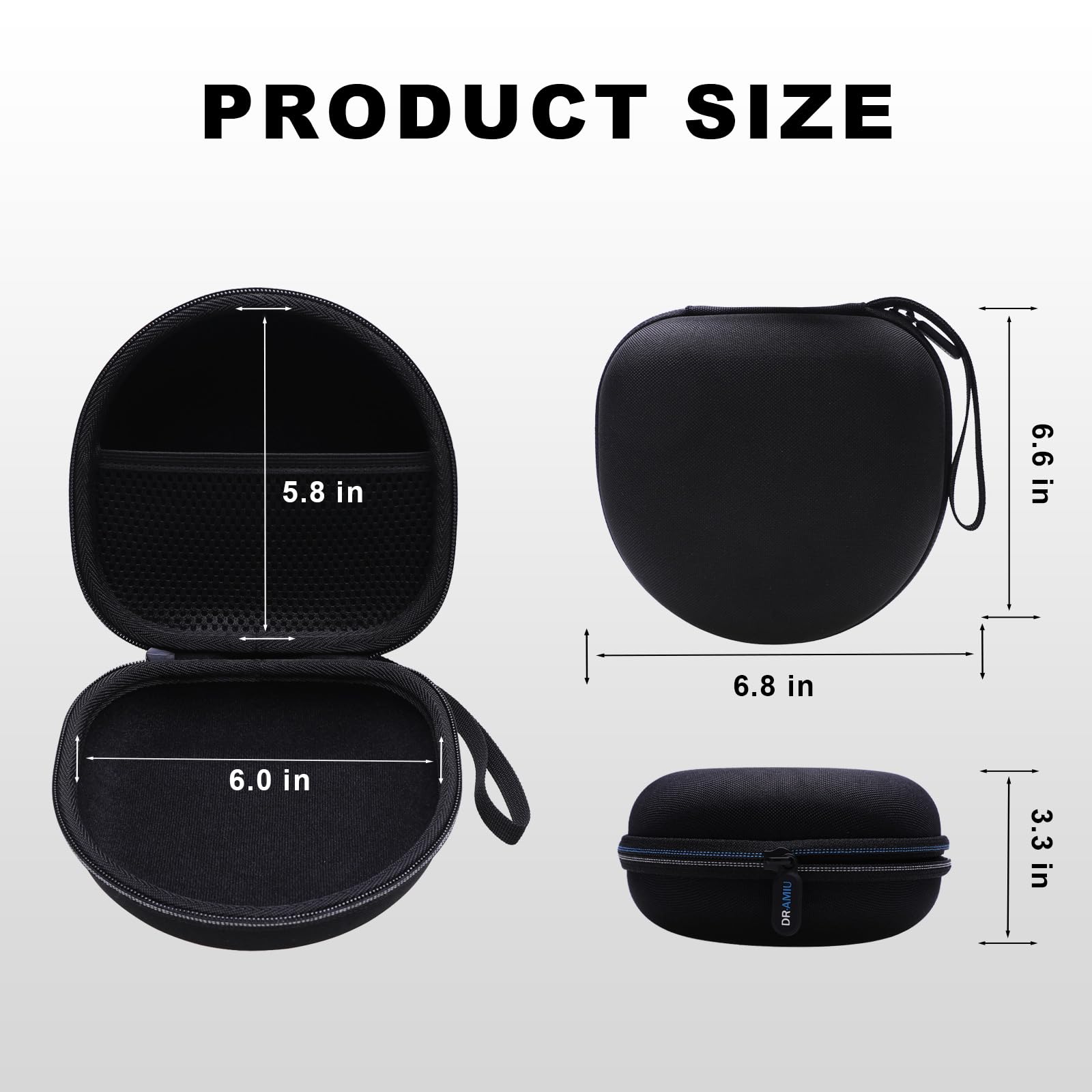 Funda para auriculares, color negro | Compatible con auriculares Beats/Skullcandy/Soundcore Q20/Q20i/Q30/JLab/JBL/KVIDIO/TOZO/Bose QC/QearFun/BERIBES/Picun
