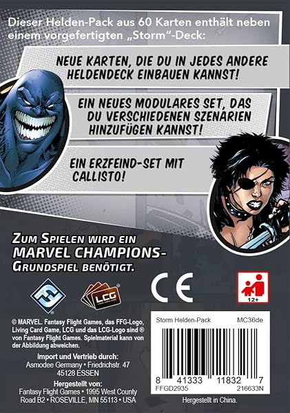 Fantasy Flight Games, Marvel Champions: LCG – Storm, Helden-Erweiterung, Expertenspiel, Kartenspiel, 1-4 Spieler, Ab 12+ Jahren, 45-90 Minuten, Deutsch, Mehrfarbig, Bunt - 2