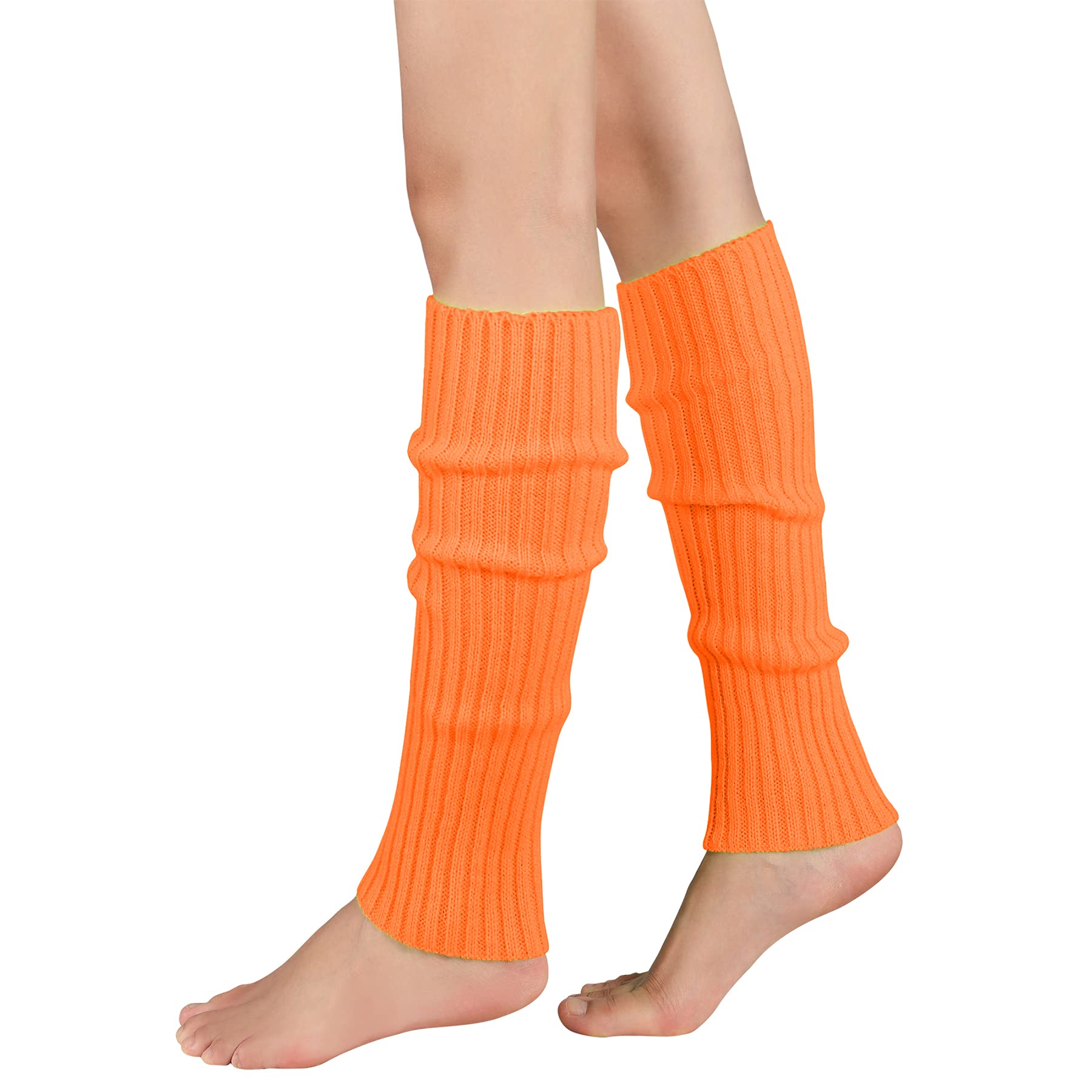Zando Womens Fashion Warmers Adult Junior 80s Ribbed Knitted Long Socks for Party Sports Casual Socks