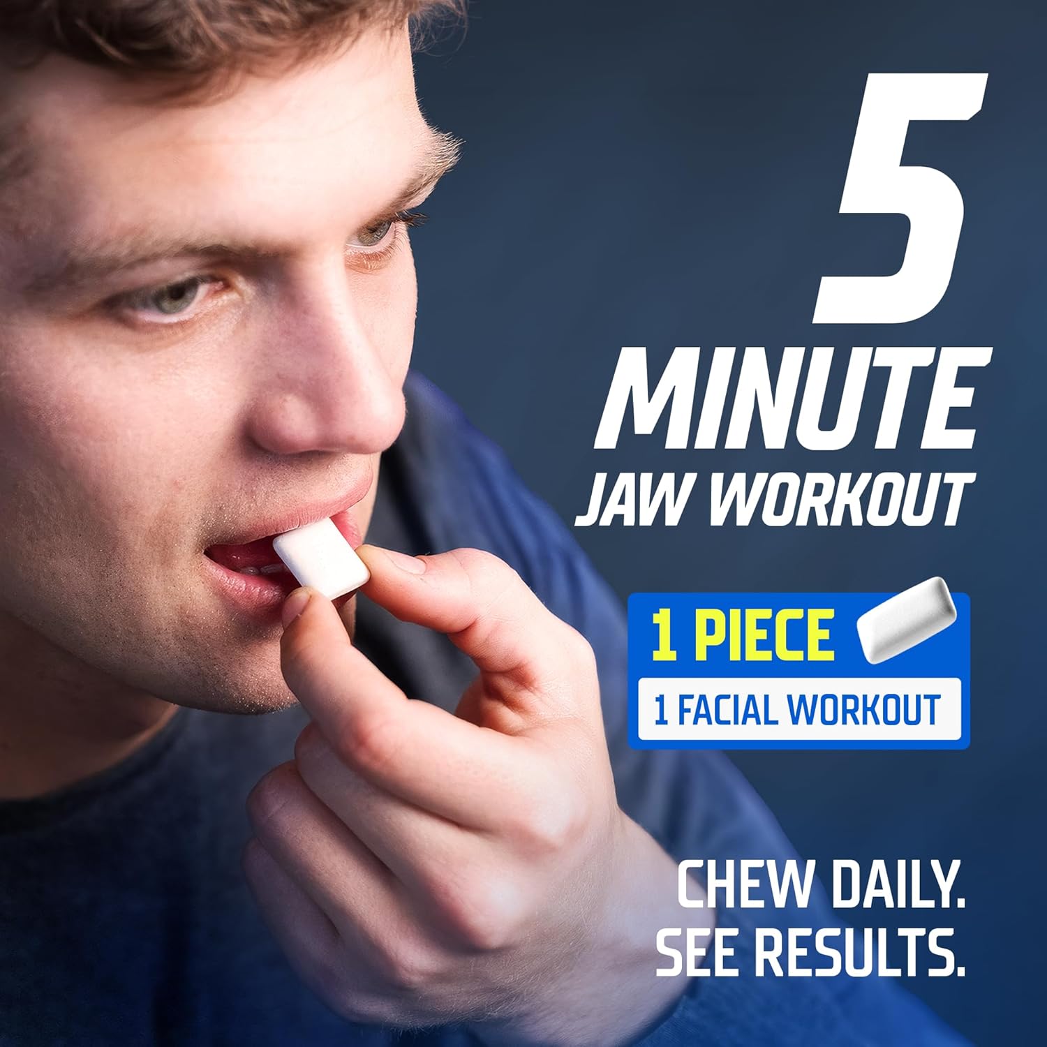 GYMGUM Jawline Gum Ultra Hard Chewing Gum | No Calories, No Sugar, No Artificial Sweeteners | Keto Friendly Mewing Gum for Jawline Training & Exerciser