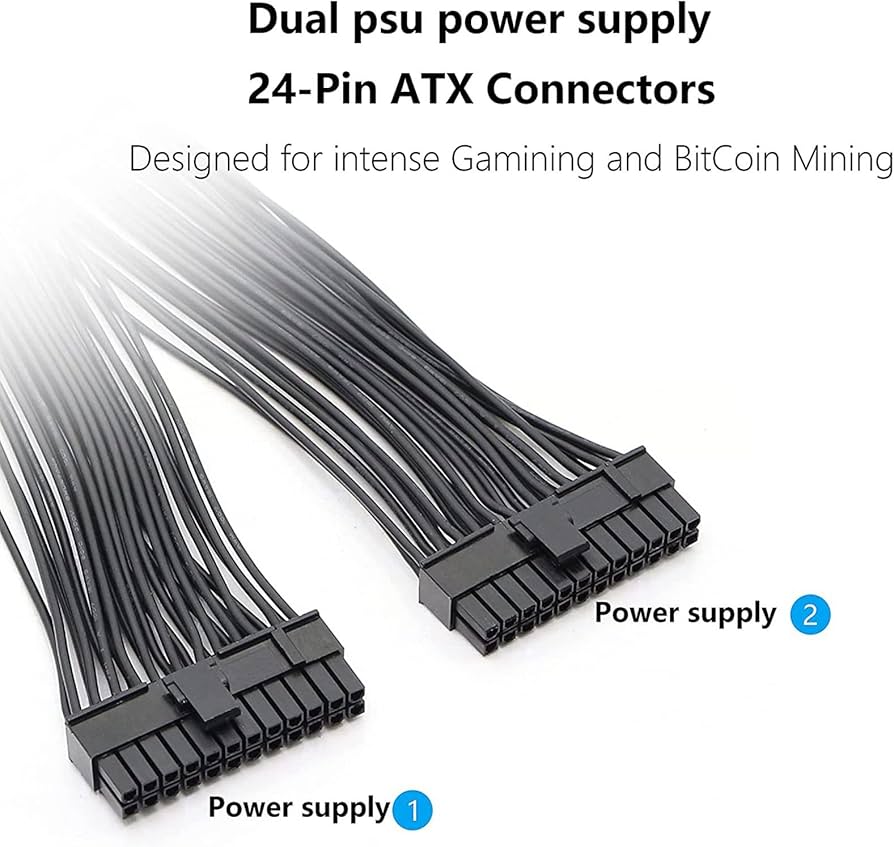 Amazon.co.jp: Hboo デュアルPSU電源、24ピン、ATXマザーボード