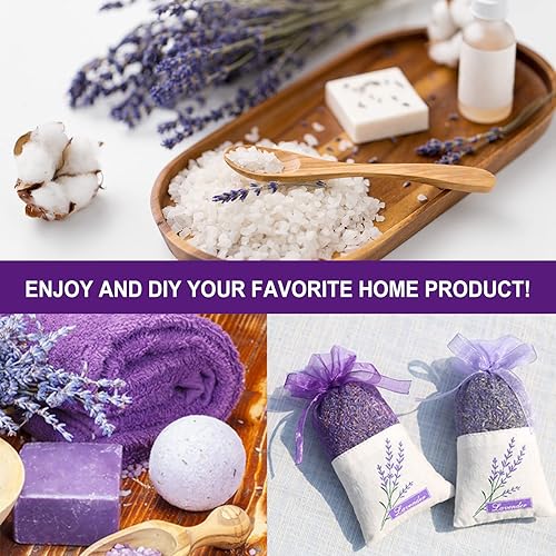 Miniatura 5 de TEARELAE - Flores de lavanda secas de primera calidad - Grado superior 5A - Flores comestibles 100% naturales capullos de lavanda secos culinarios -