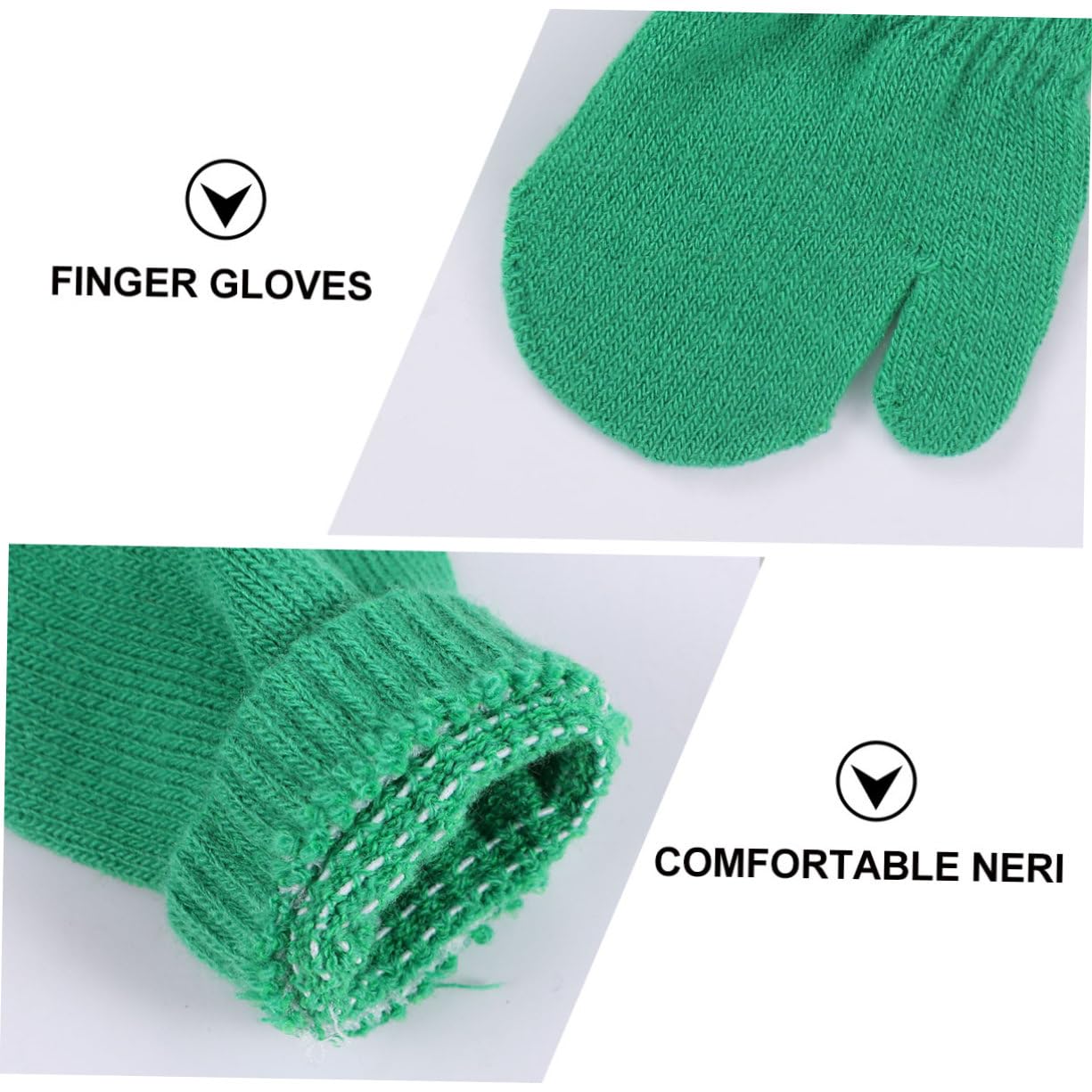 12 Manoplas de Punto para Guantes de Invierno Cálidos de Acrílico Diseño Monocromático y Elástico para Piel Sensible Infantil