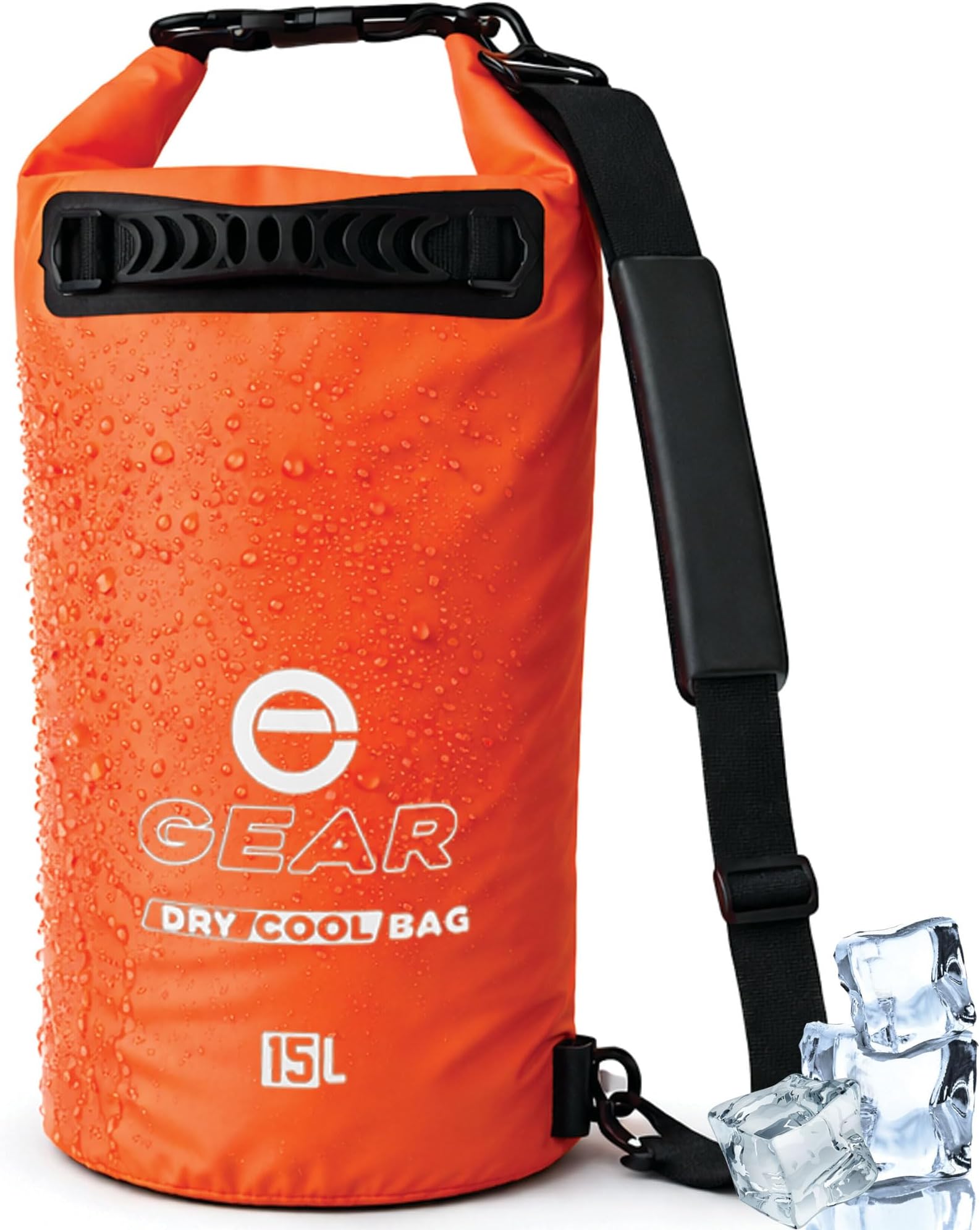 Floating Cooler Bag Roll Top Insulated Dry Backpack – Leak Proof, Collapsible, Waterproof Cooler with Padded Shoulder Strap - Perfect for Kayaking Fishing Beach Hiking -15L