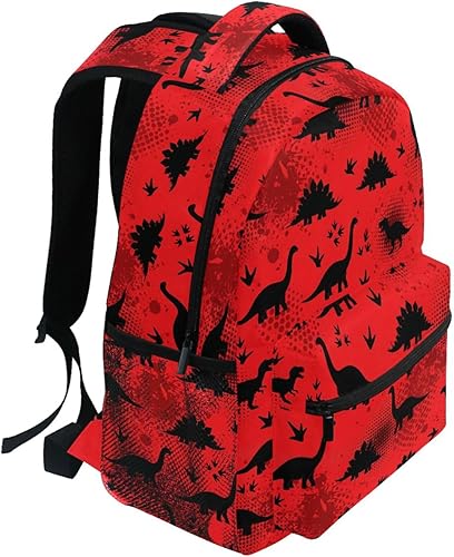 Miniatura 2 de Mochilas para niños y estudiantes, Dinosaurios rojos, Computadora portátil