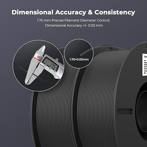 Miniatura 7 de Creality Paquete de 4 filamentos para impresora 3D de 0.069 pulgadas (negro, blanco)