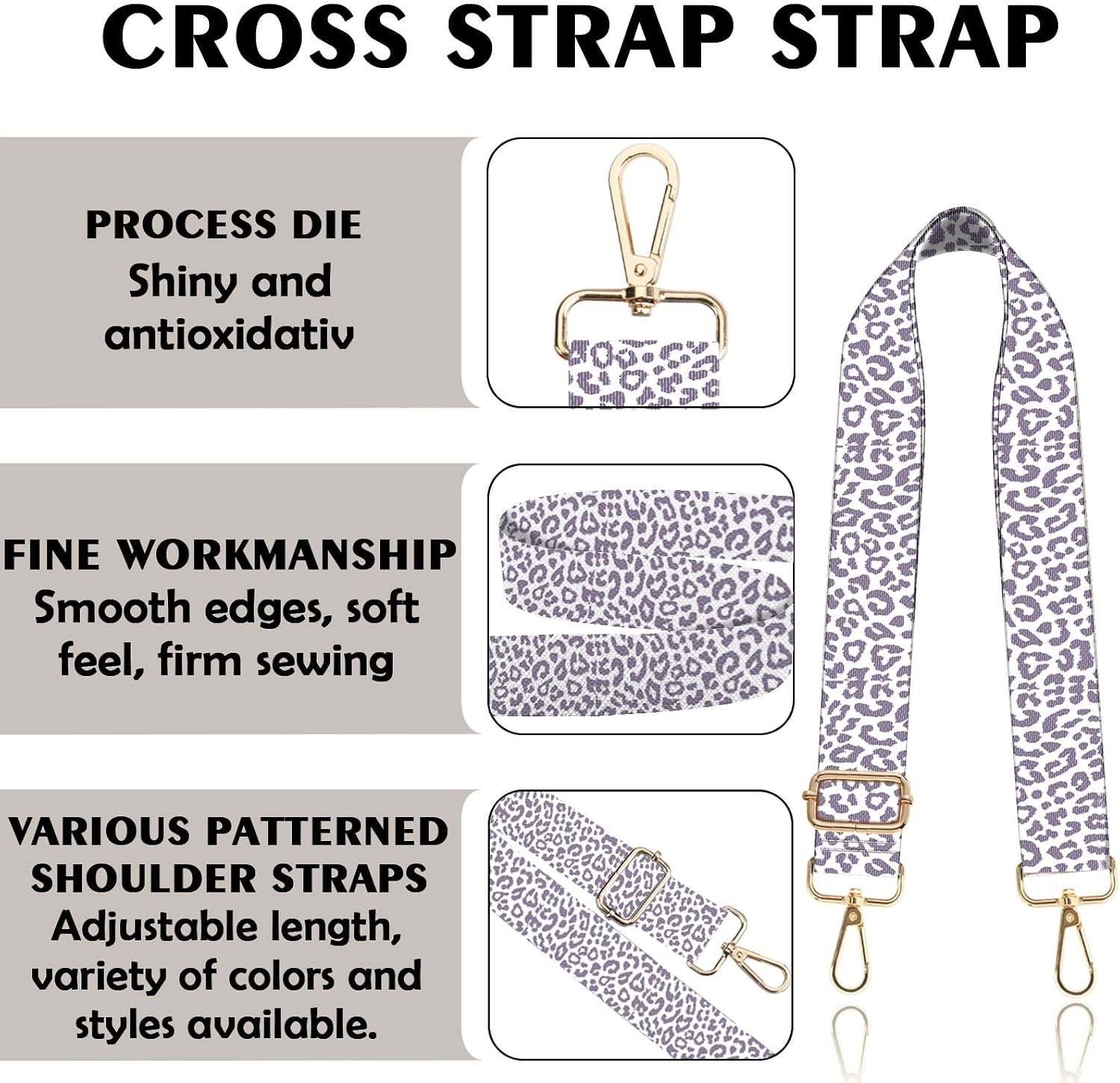 Purse Strap Crossbody Shoulder Straps 1.5 inch Wide Replacement Adjustable for Women Girls Bag Aesthetic Cute image 3