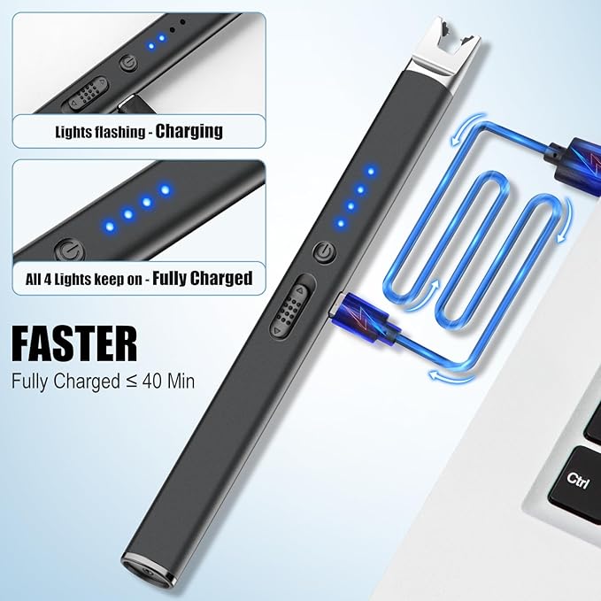 Encendedor de Arco Eléctrico Recargable USB LcFun 2 Pack para Velas miniatura 4