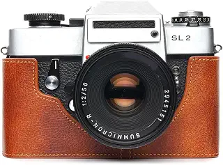TP Original LEICAFLEX SL2 専用 ブルタイプ 本革 ボディケース 赤茶色