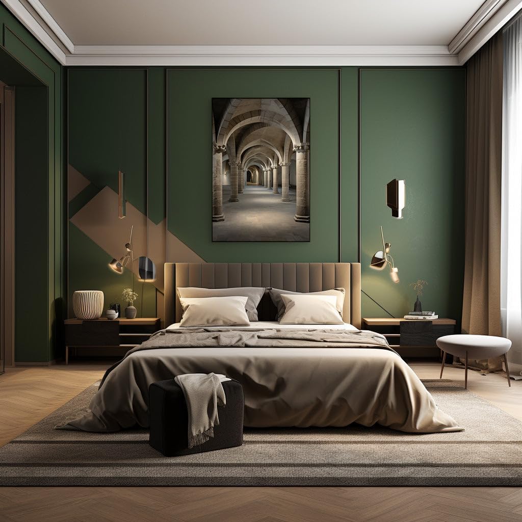 Canvas for Living room. Whispers from the Past: Unraveling the Mysteries of the Ancient Corridor, 27 x 18 inch Canvas Wall Art - Contemporary Masterpieces - Modern Home Decor