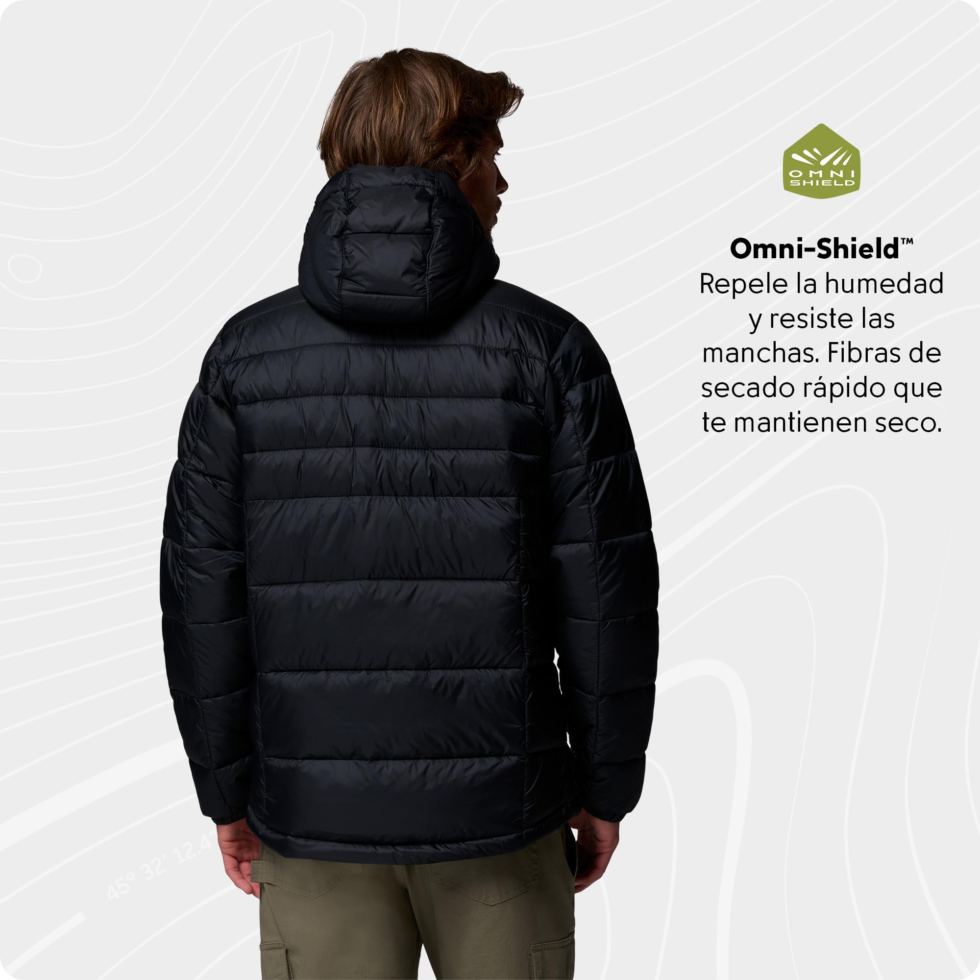 Columbia Buck Butte Insulated Hooded Jacket Chaqueta acolchada con capucha Hombre (Pack de 1)