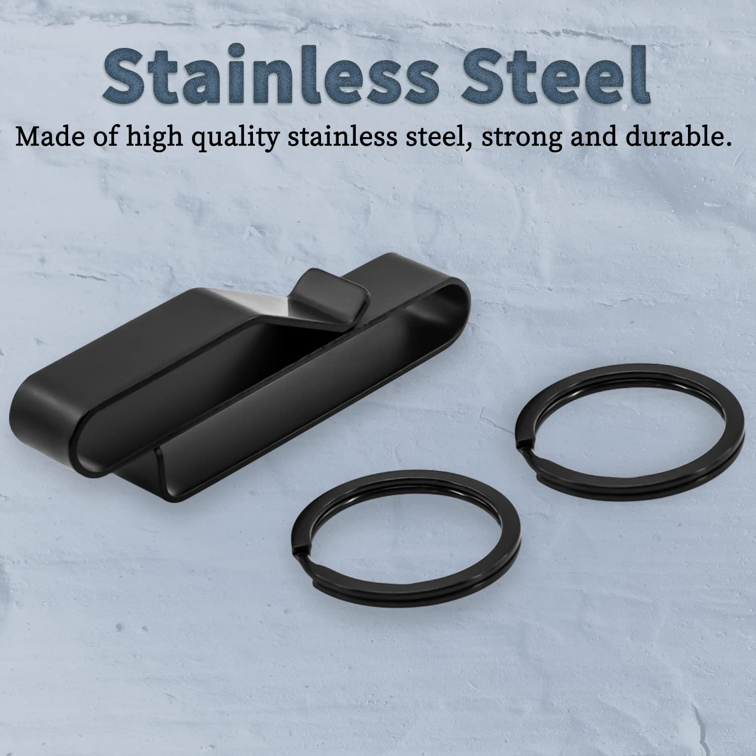 Manesi Duty Belt Key Holder – 2-Pack Stainless Steel Stealth Key Ring Clip For Police, Fire, And Law Enforcement