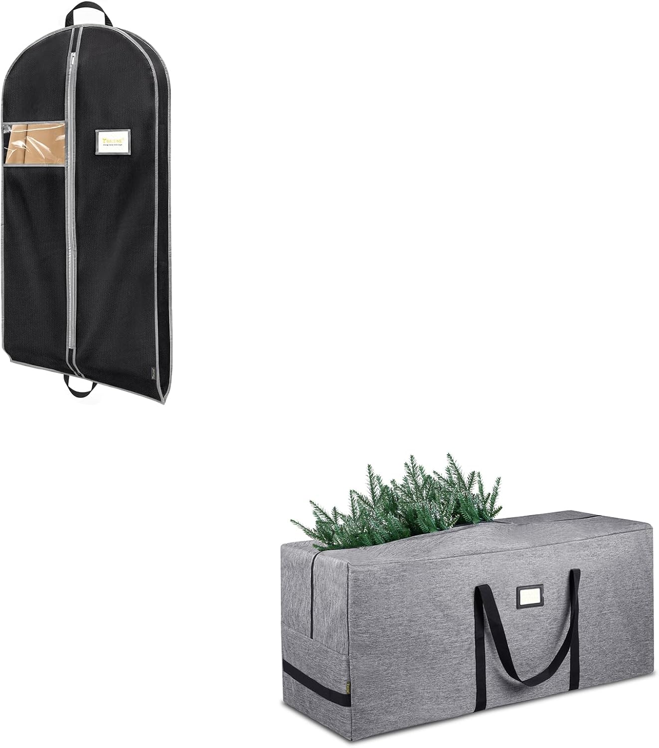BALEINE 1 PK Heavy Duty Garment Bag + 7.5 ft Christmas Tree Storage Bag