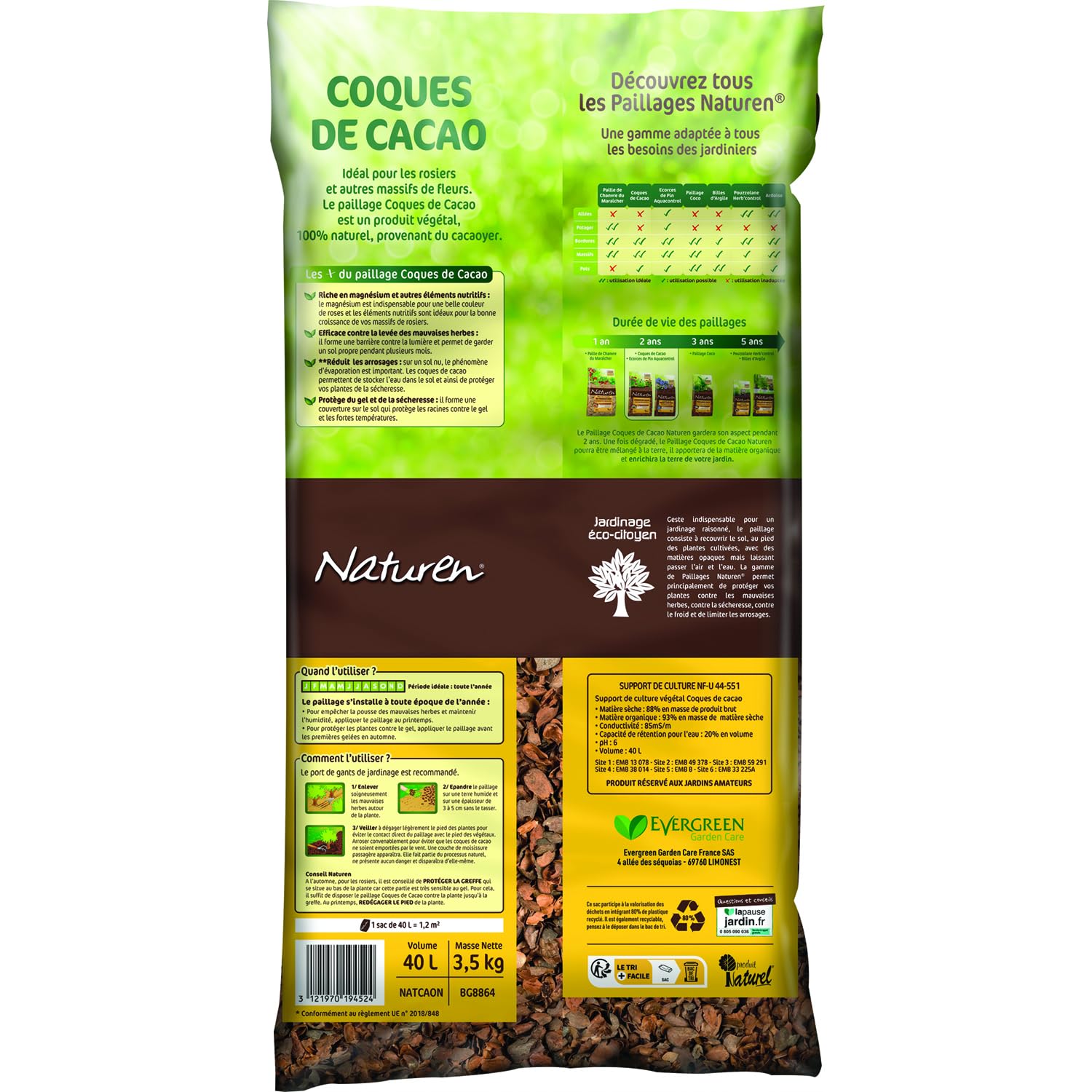 NATUREN® paillage Coques de Cacao