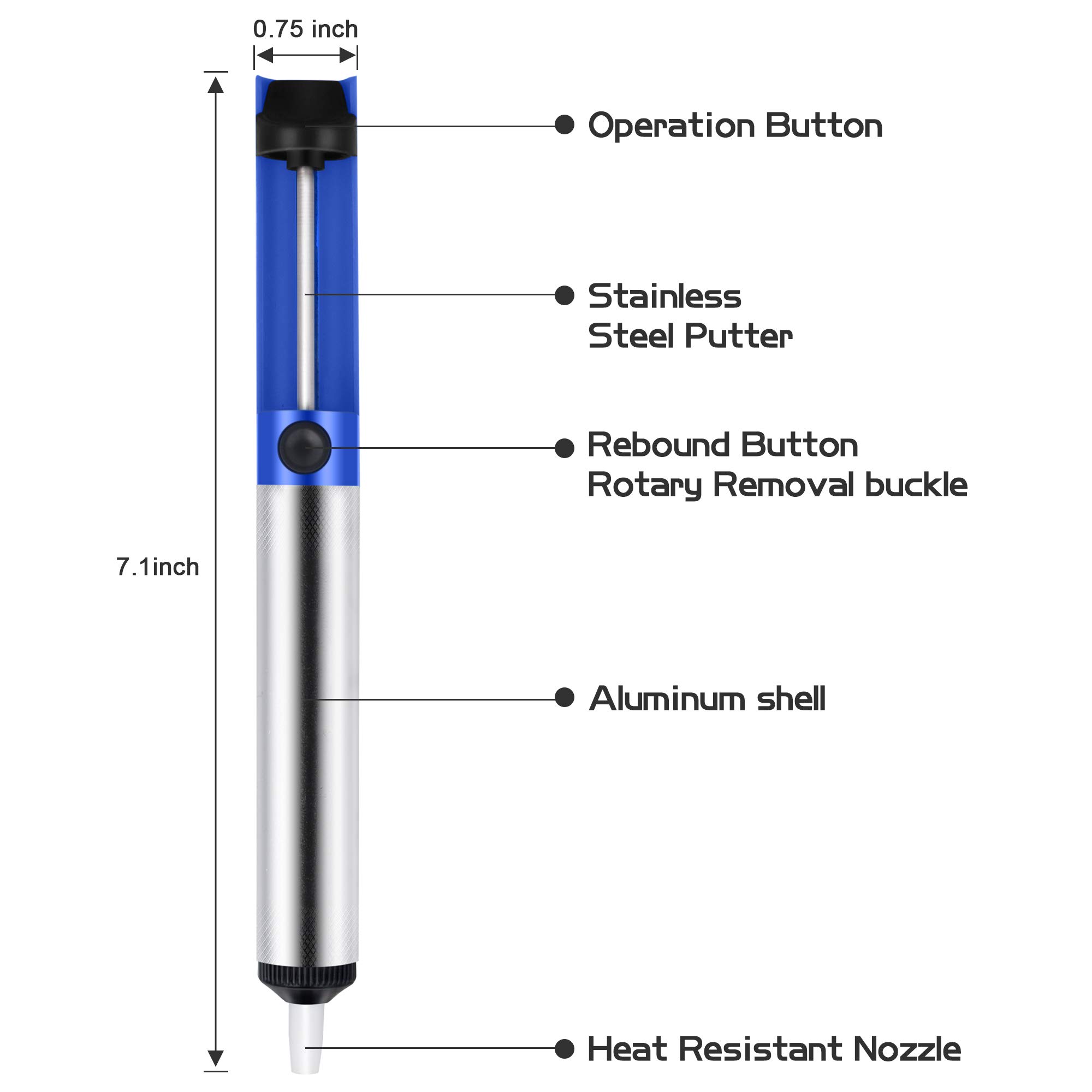 Soldadura ventosa desoldadora bomba de vacío herramienta de extracción de soldadura 3 piezas/paquete