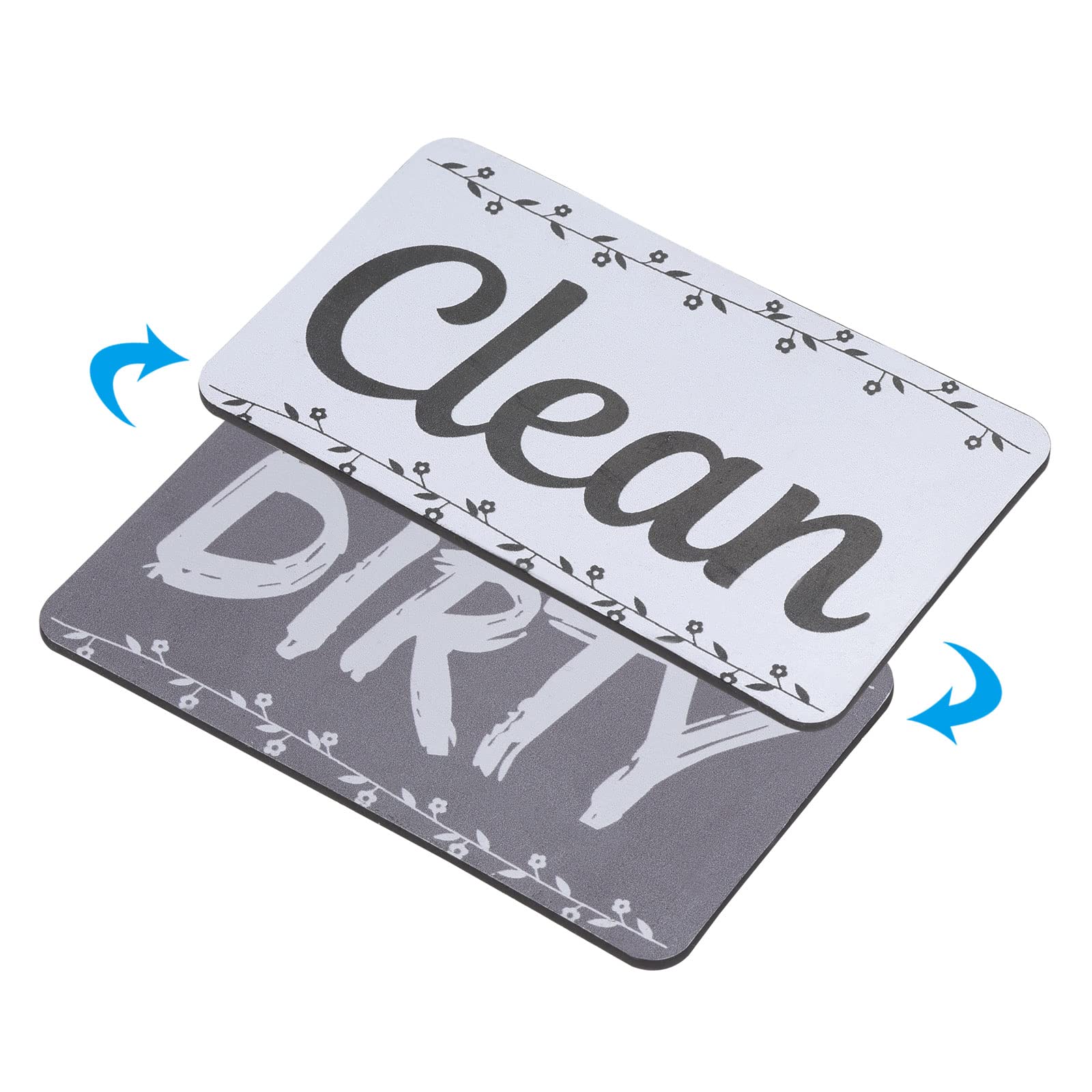 Clean Dirty Flip Aimant pour Lave-Vaisselle, Panneau Magnétique Double Face Amusant Aimant Réversible Clean and Dirty Indicateur pour Cuisine Réfrigérateur Buanderie (Design Chat Mignon