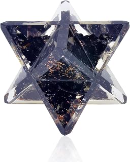 Orgonite Crystal Black Tourmaline Merkaba | Negative Aura Protection Meditation Energy Generator for Balancing Chakras