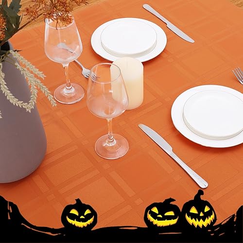 Miniatura 164 de JUCFHY - Mantel rectangular marroquí de tela jacquard a prueba de derrames y resistente al agua y al aceite, mantel decorativo para uso exterior e