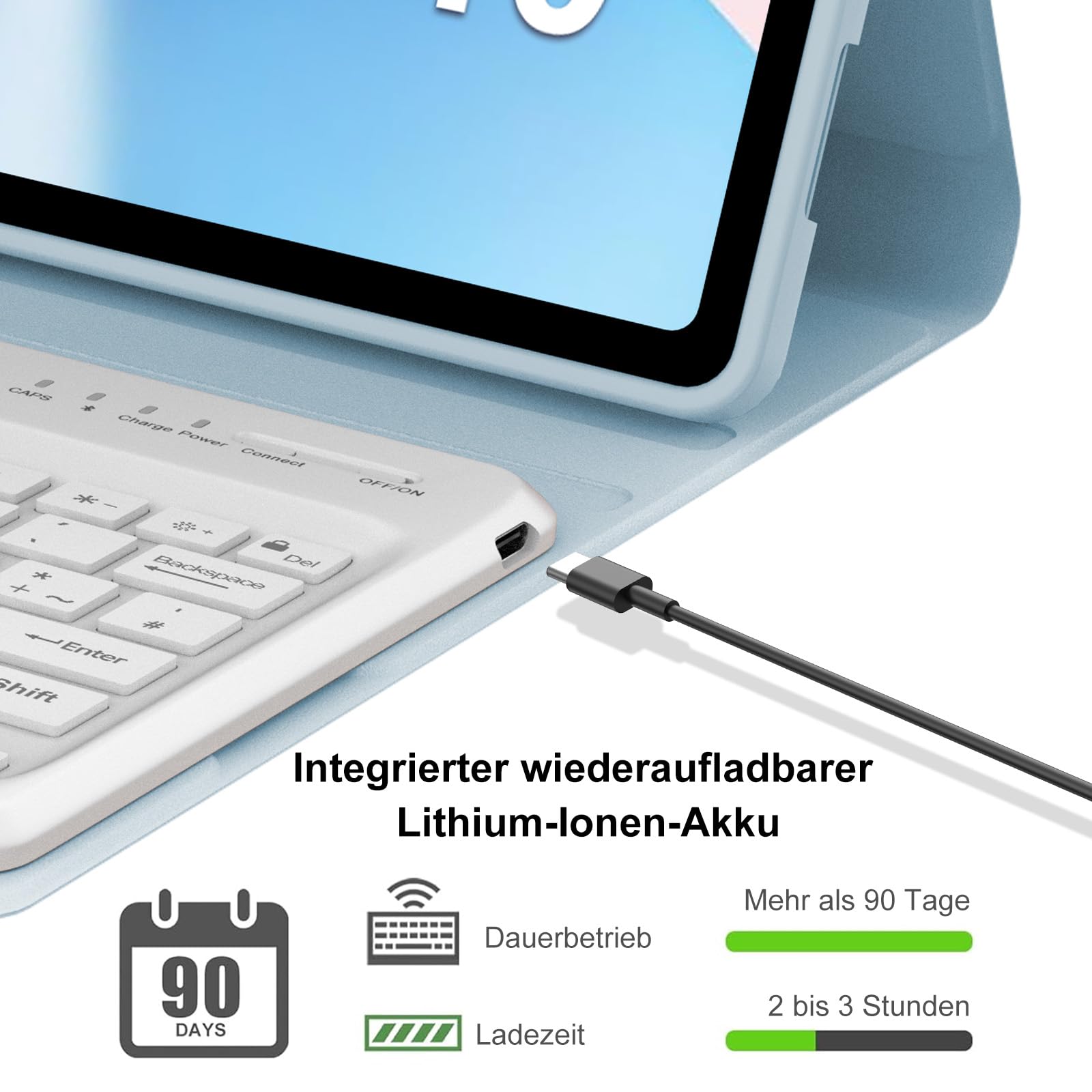 FOGARI Hülle mit Tastatur für Honor Pad 10 2025/Honor Pad 20 2026 12.1 Zoll
