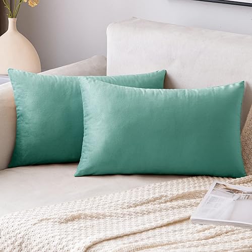 Miniatura 164 de EMEMA Paquete de 2 fundas de almohada de terciopelo, decorativas, cuadradas, suaves, sólidas, para sofá, dormitorio, silla o automóvil, 18 x 18 Gris