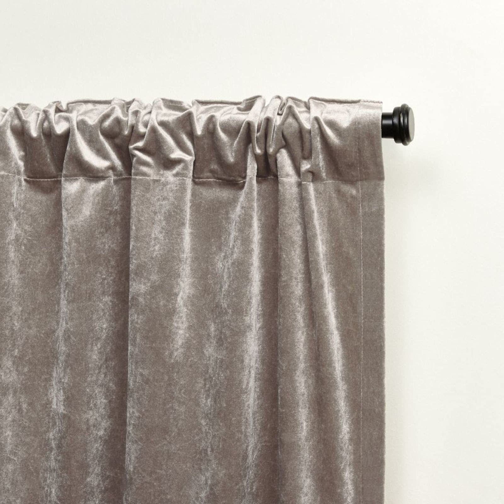 Exclusive Home Paire de Rideaux en Velours épais filtrant la lumière avec Pattes cachées 132,1 x 243,8 cm Taupe