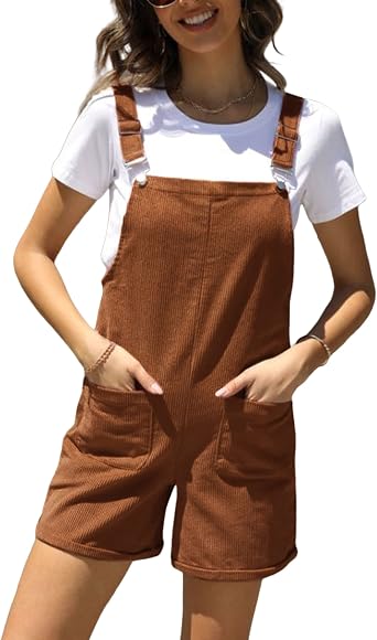 Tanming Womens Corduroy Adjustable 