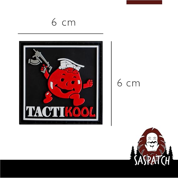 Tactikool Juice Punch Man - Tactical Parody PVC Morale Patch | Soft Flexible PVC | 2.4x2.4 Inch | Hook-and-Loop Backing | Tactical Parody Design