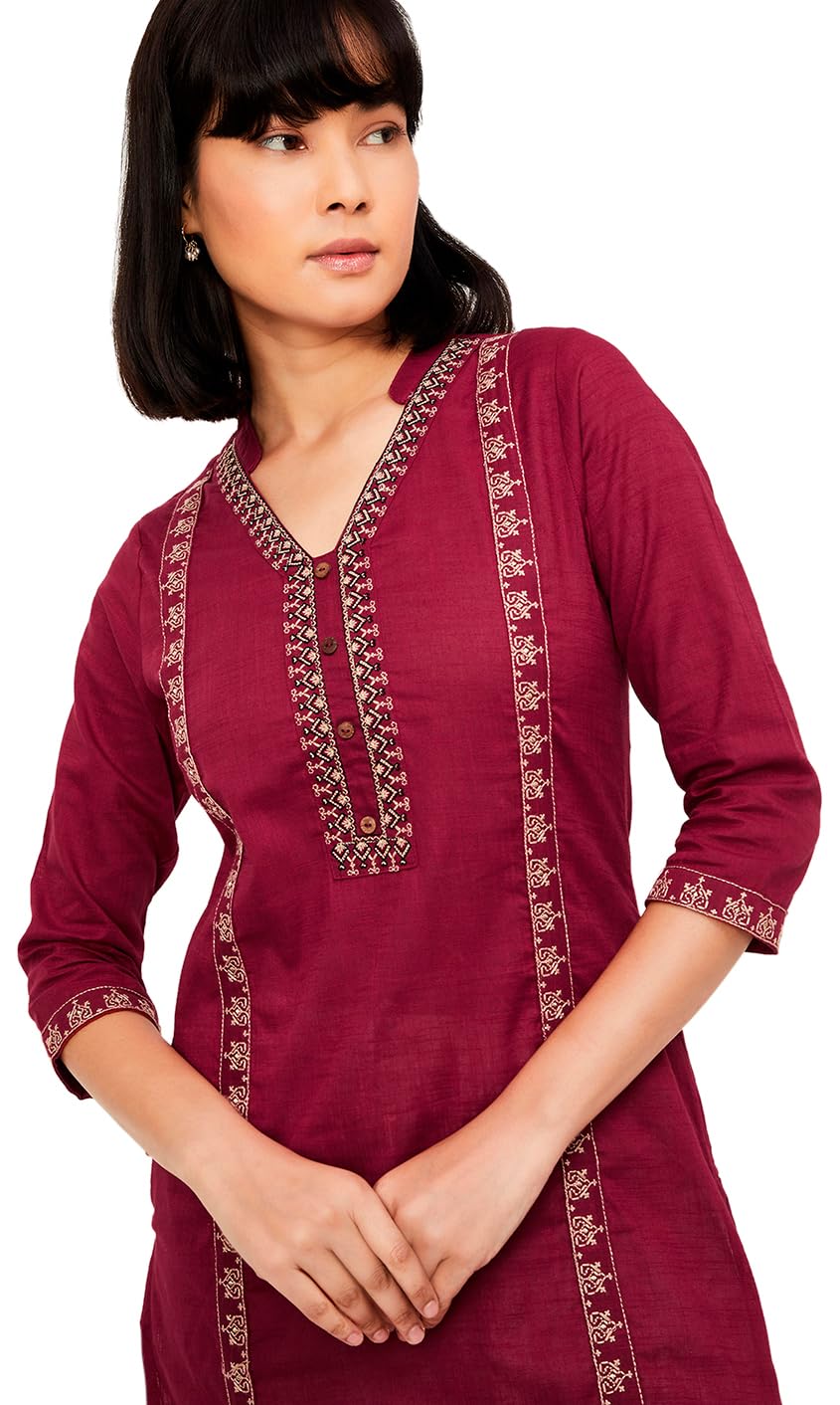 max Women's Cotton Blend Regular Fit Casual Kurta-picture-25