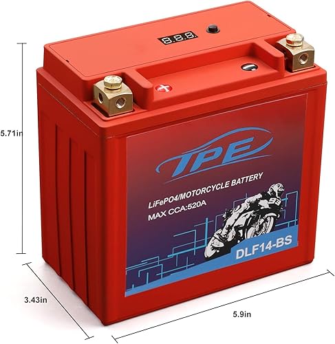 Miniatura 6 de TPE Motor 12.8V 6AH 600 CCA de la batería LiFePO4 del comienzo de la batería de la vespa de la motocicleta del litio