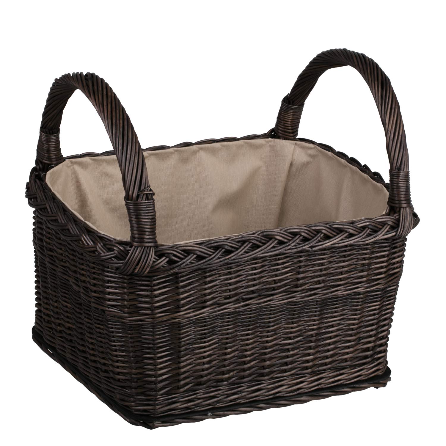Cesta Portalegna da Interno in Vimini Porta Legna da Interni Fatto a Mano Cesta in Vimini per Legno Cestino per tronchi Ceste per Legna da Interno Cesto per Camino