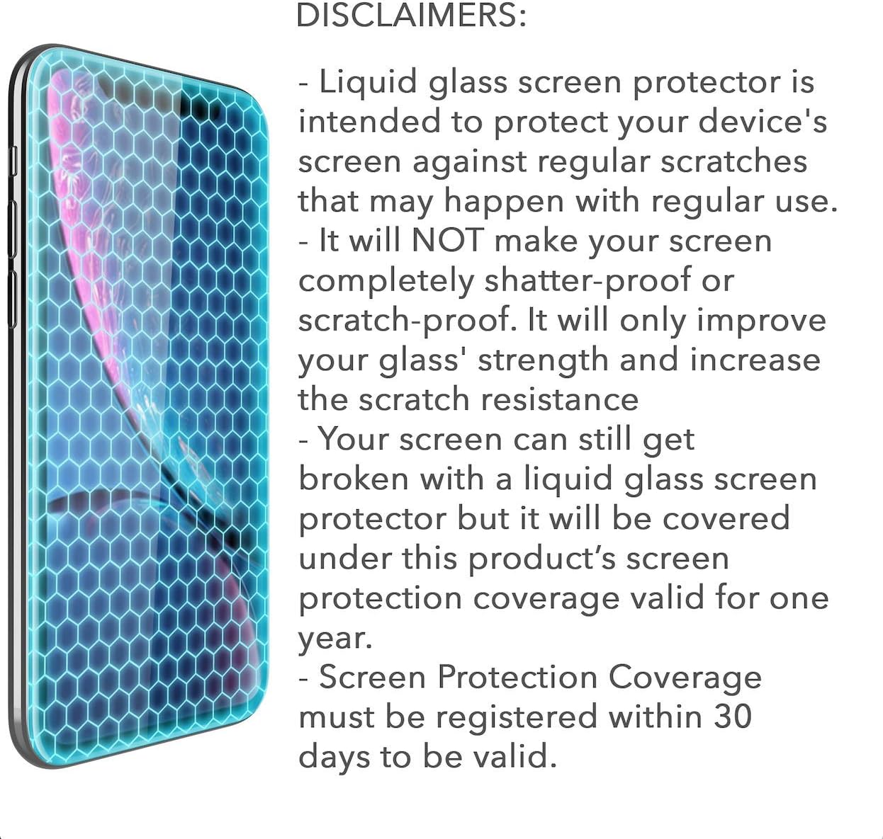 Uр Tо 50% оƒƒ Liquid Glass Screen Protector with $750 Screen Protection Coverage - Scratch Resistant Wipe On Nano Coating for All Apple Samsung and Other Phones Tablets Smart Watch iPhone iPad Galaxy Universal