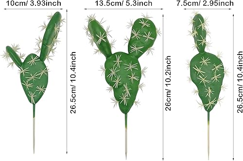 Miniatura 4 de Woohome 9 piezas de suculentas artificiales y plantas de cactus, decoración de cactus artificiales para decoración