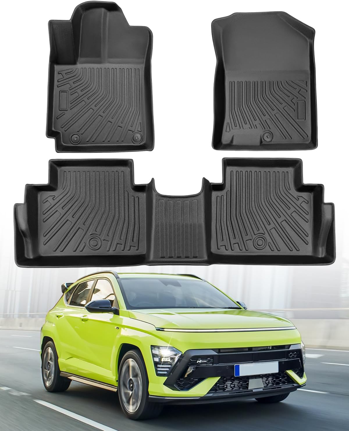 Amazon.com: COTAZA All Weather Floor Mats for Hyundai Kona N 2022 2023 ...