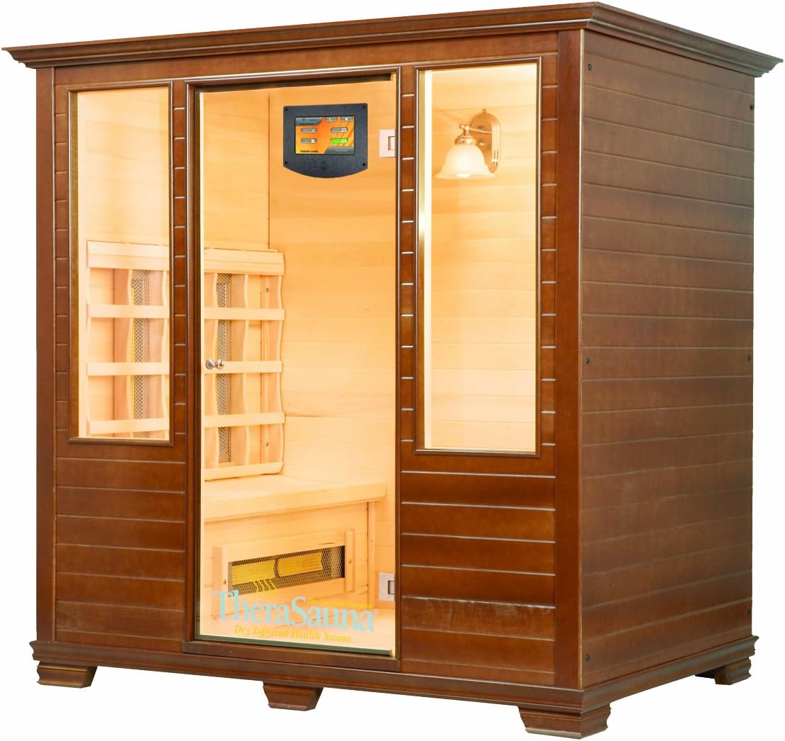 TS7754 4-Person Infrared Health Sauna, 77 by 54 by 78-Inch, Warm Mahogany