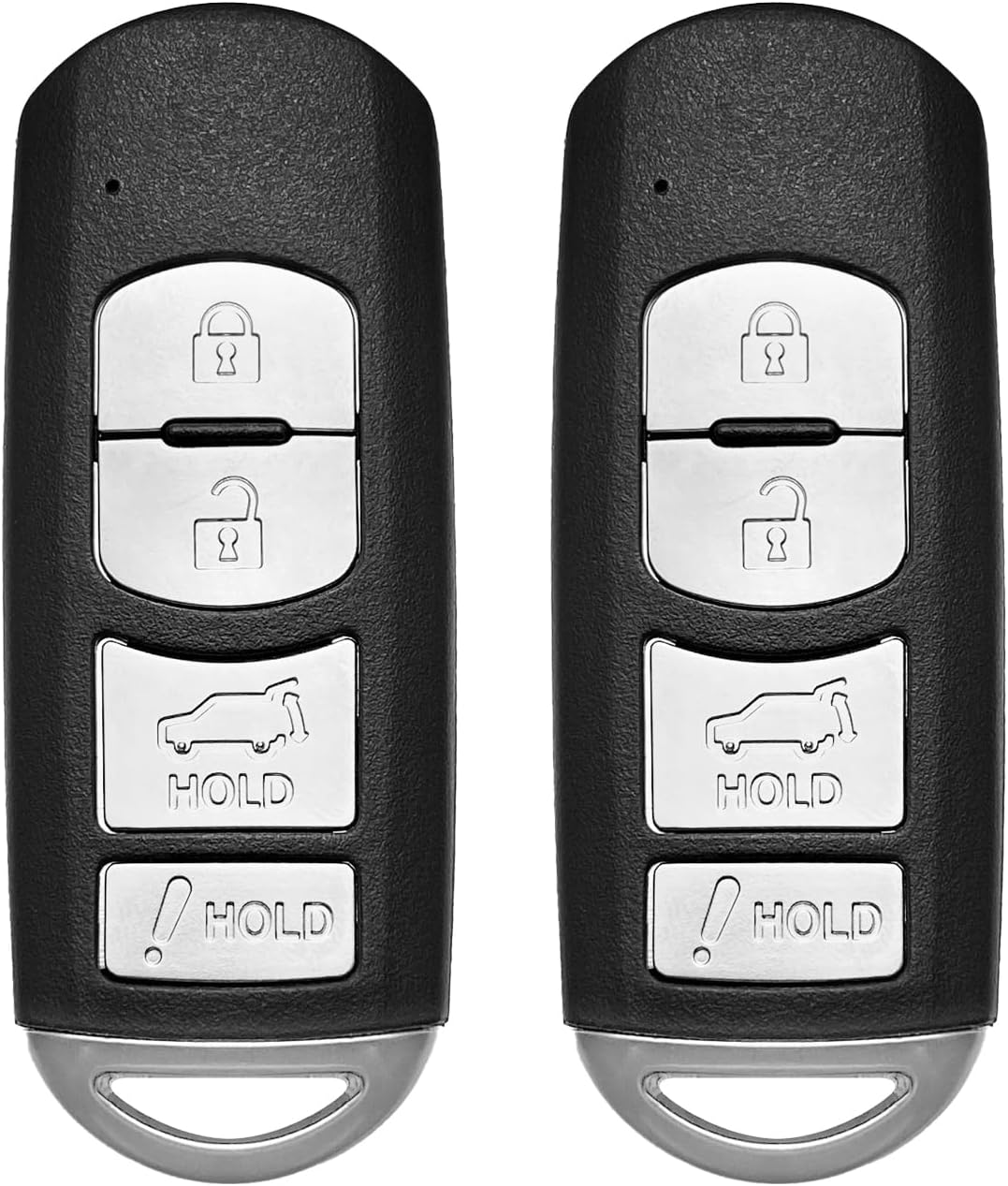 Keyless Key Fob Remote Control Replacement for 2013-2020 Mazda CX-5 CX-9 with Power Liftgate WAZSKE13D02 315MHz 4 Buttons (Set of 2)
