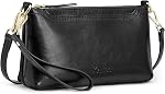 Kattee Leather Crossbody Bags for Women Trendy Small Shoulder Purses and Handbags Wristlet Clutch Wallet with 2 Straps