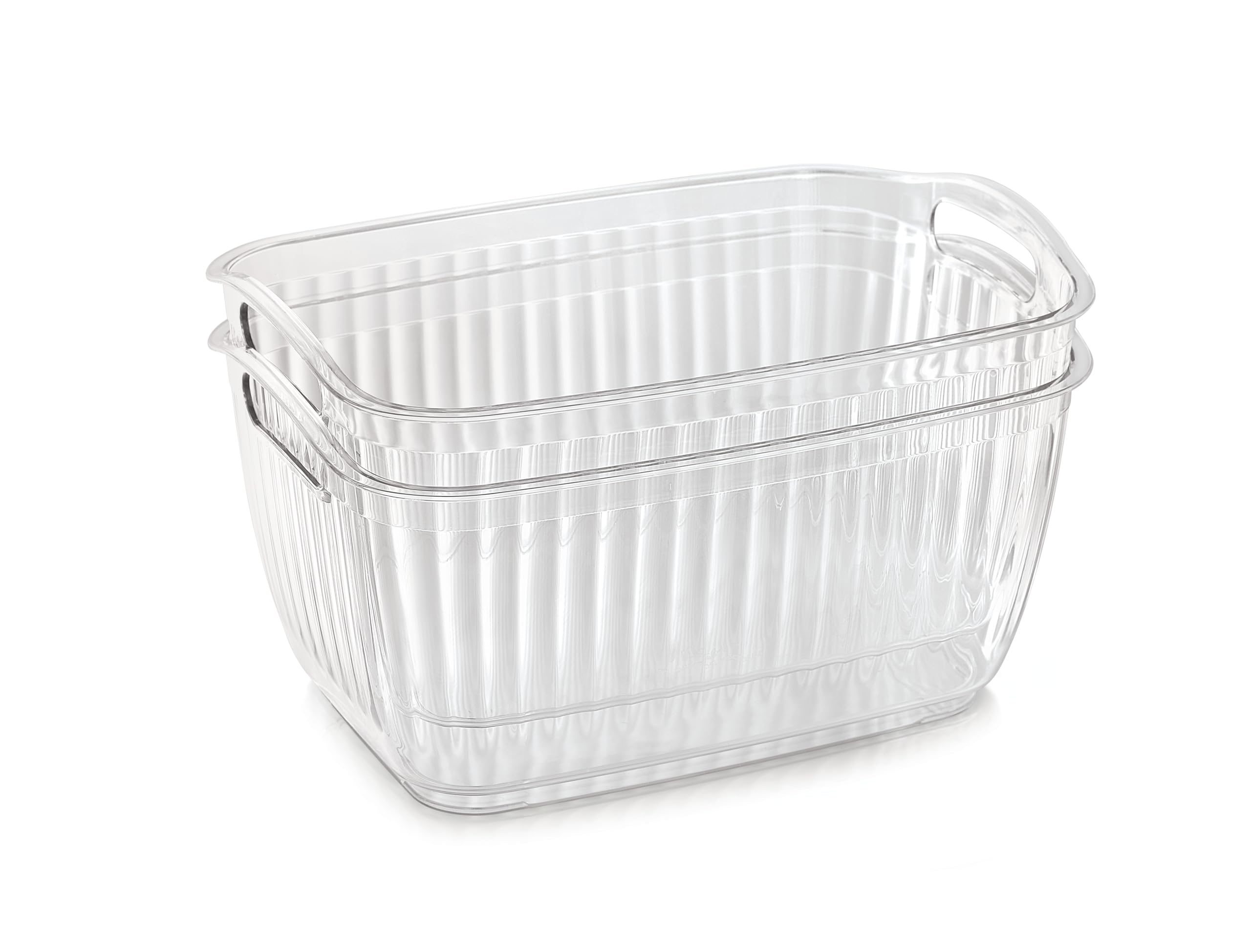 INKULTURE Plastic Fridge Storage Box For Vgetable & Fruits | Fridge Organizer For Kitchen | Refrigerator Containers | Pack Of 02, Transparent (B0968SWTN7) Amazon Price History, Amazon Price Tracker