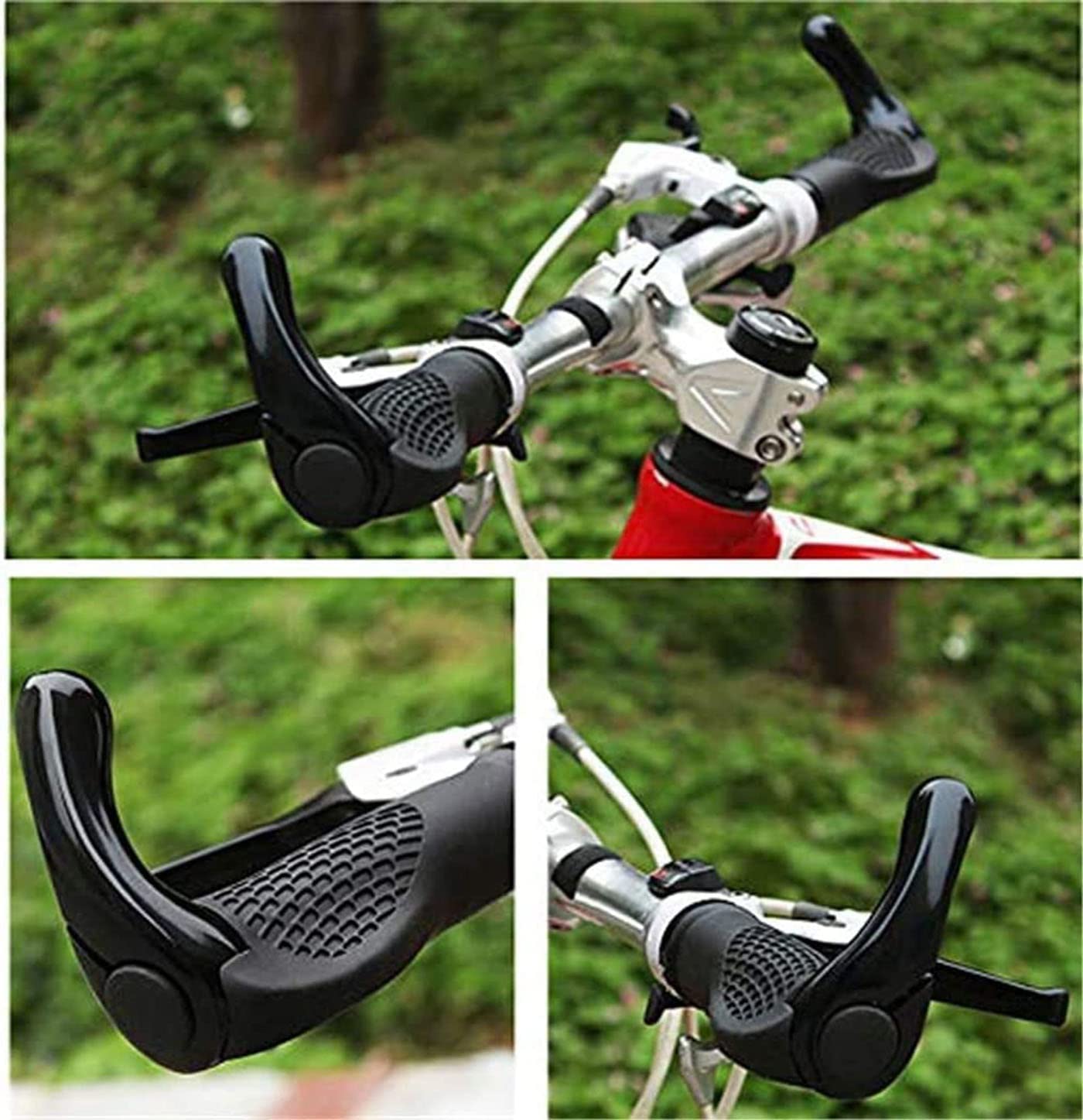 Impugnature Per Manubrio Bici In Gomma Antiscivolo - Ergonomiche Per Mountain Bike E Bambini - Foto 2