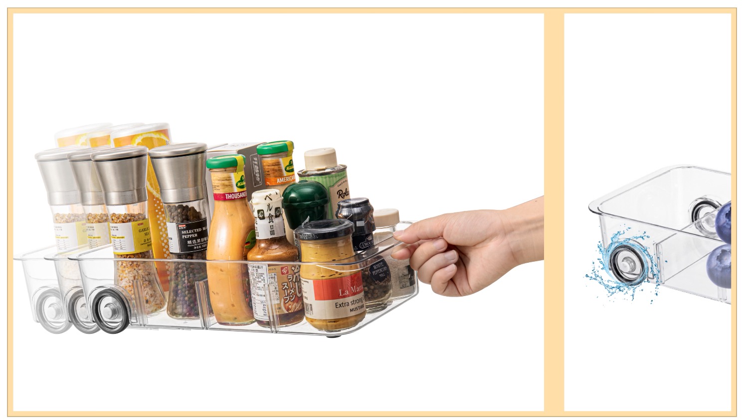 Amazon.com: Attelite RollOut Refrigerator Drawer Organizer and