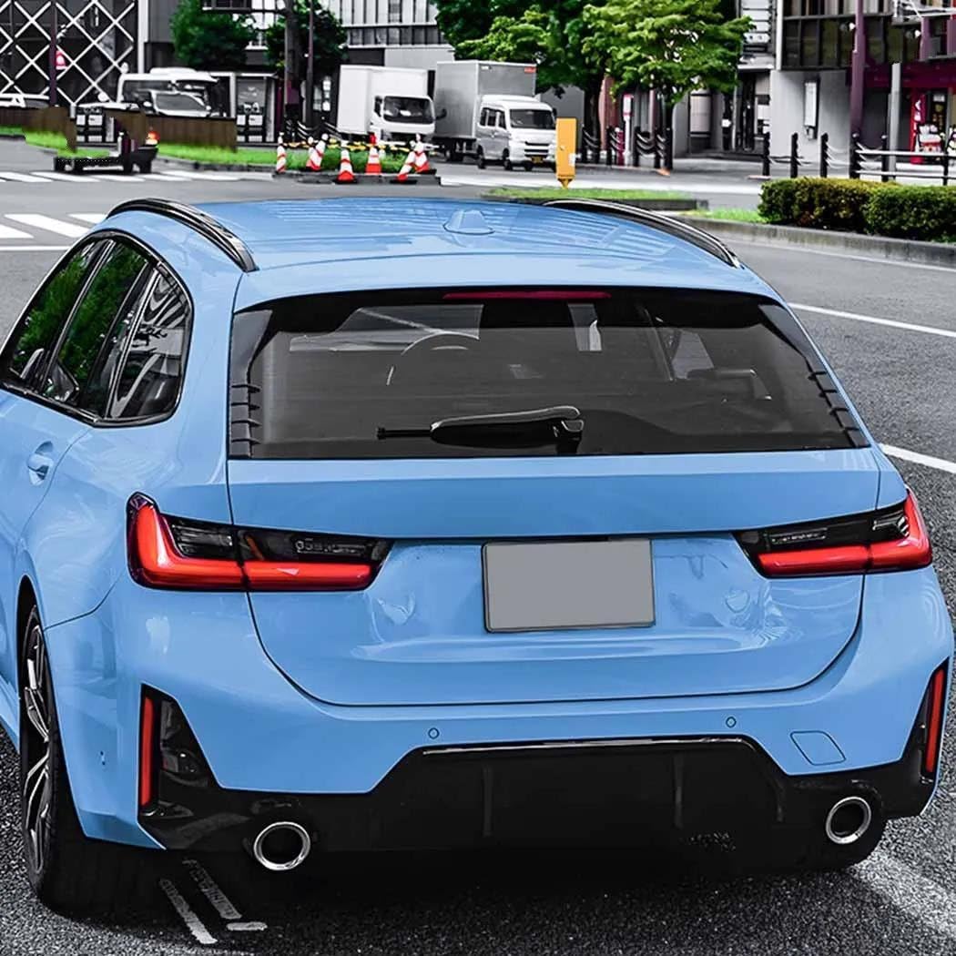 Laterale Lunotto Posteriore Ala Trim Per Serie 3 Per G21 Touring 2019-2024 Adesivi Per Copertura Ala Laterale Bagagliaio Tuning 2 Pezzi ABS Lunotto Posteriore Spoiler(Carbon Look)
