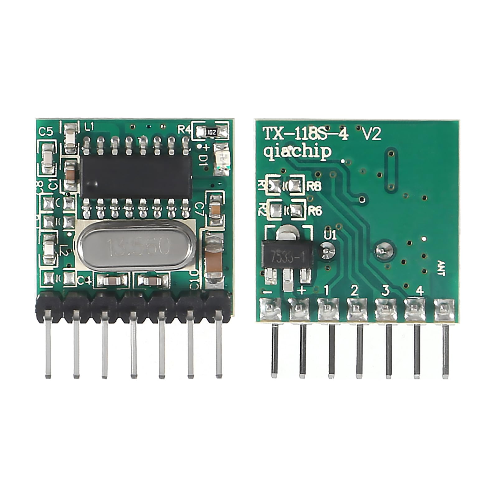 XIITIA 6Sets 433mhz Wireless RF Transmitter and Receiver Wireless 4 Channel Output Link Kit with 1527 Learning Code for Remote Control