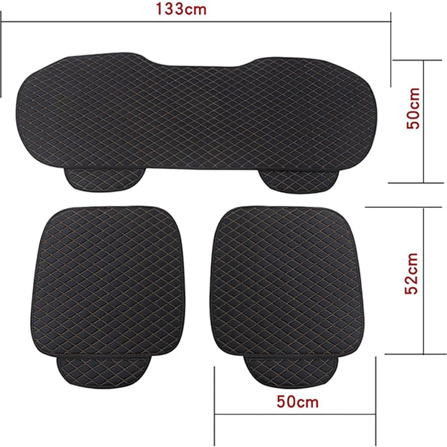 Cuscino per Sedile Auto per Jeep Cherokee KL, Anteriore/Posteriore con Fodera per Seggiolino Auto Antiscivolo in Lino Tascabile Interno Accessori,B/Black-Red