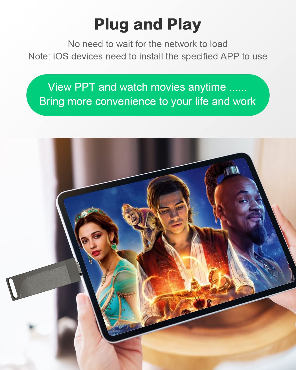 ZARMST Cle USB 512 Go, Clé USB 4 En 1 Pour IOS/Pad/Android/Type C/PC, Cle USB C 3.0 Flash Drive Transfert Rapide, Clef Mémoire Externe Pour Stockage Photos, Vidéos, Fichiers(Noir