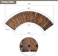 Vista 2 de Sendero de madera para jardín de 7 pies con superficie antideslizante, camino de madera enrollable, camino rústico, adoquines decorativos para patio