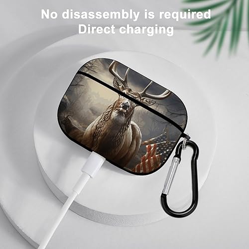 Miniatura 5 de AirPods Pro & Pro 2 Case Cover Deer Hunting Season Protective Case with Keychain Front LED Visible for Women Men