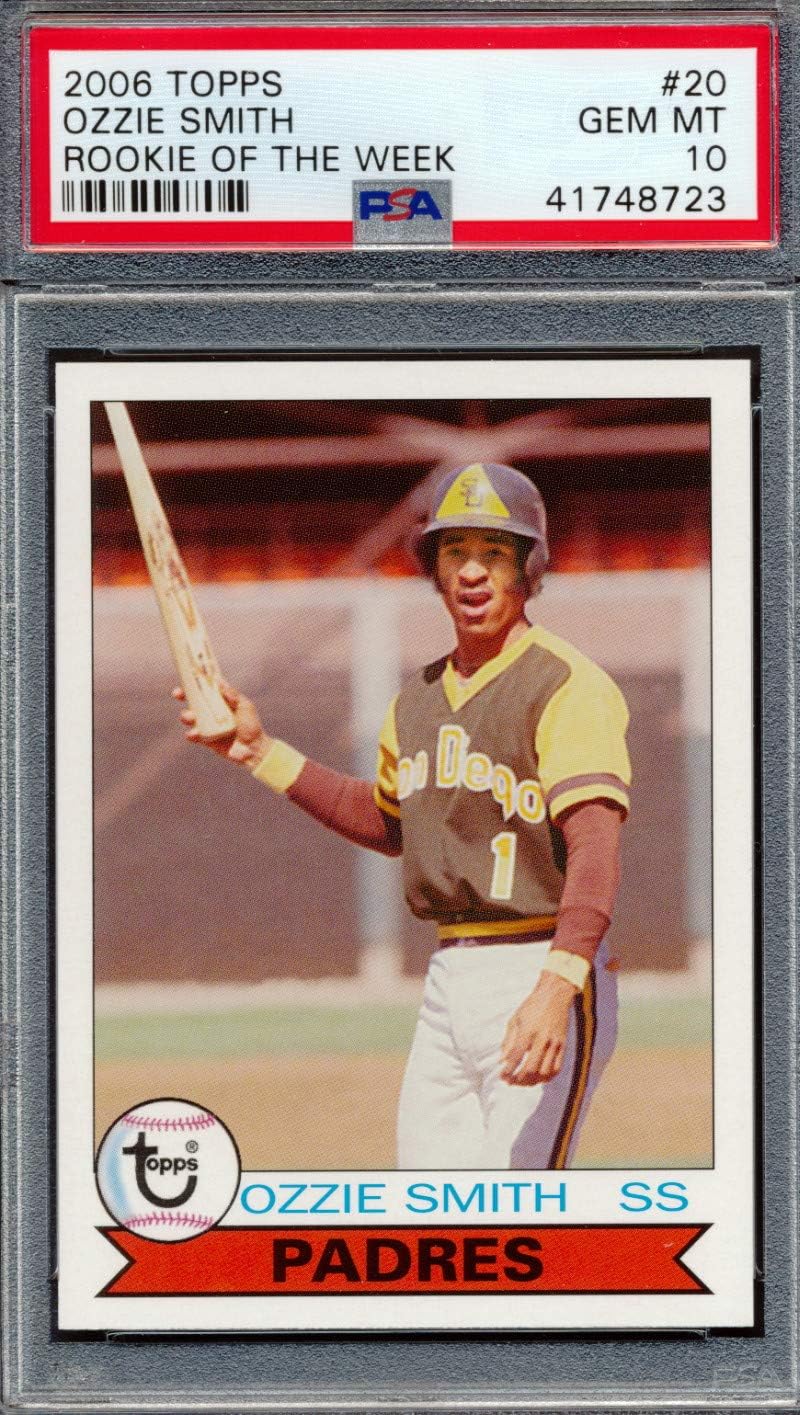 2006 Topps 1979 Rookie Of The Week #20 Ozzie Smith Baseball Card Graded PSA 10