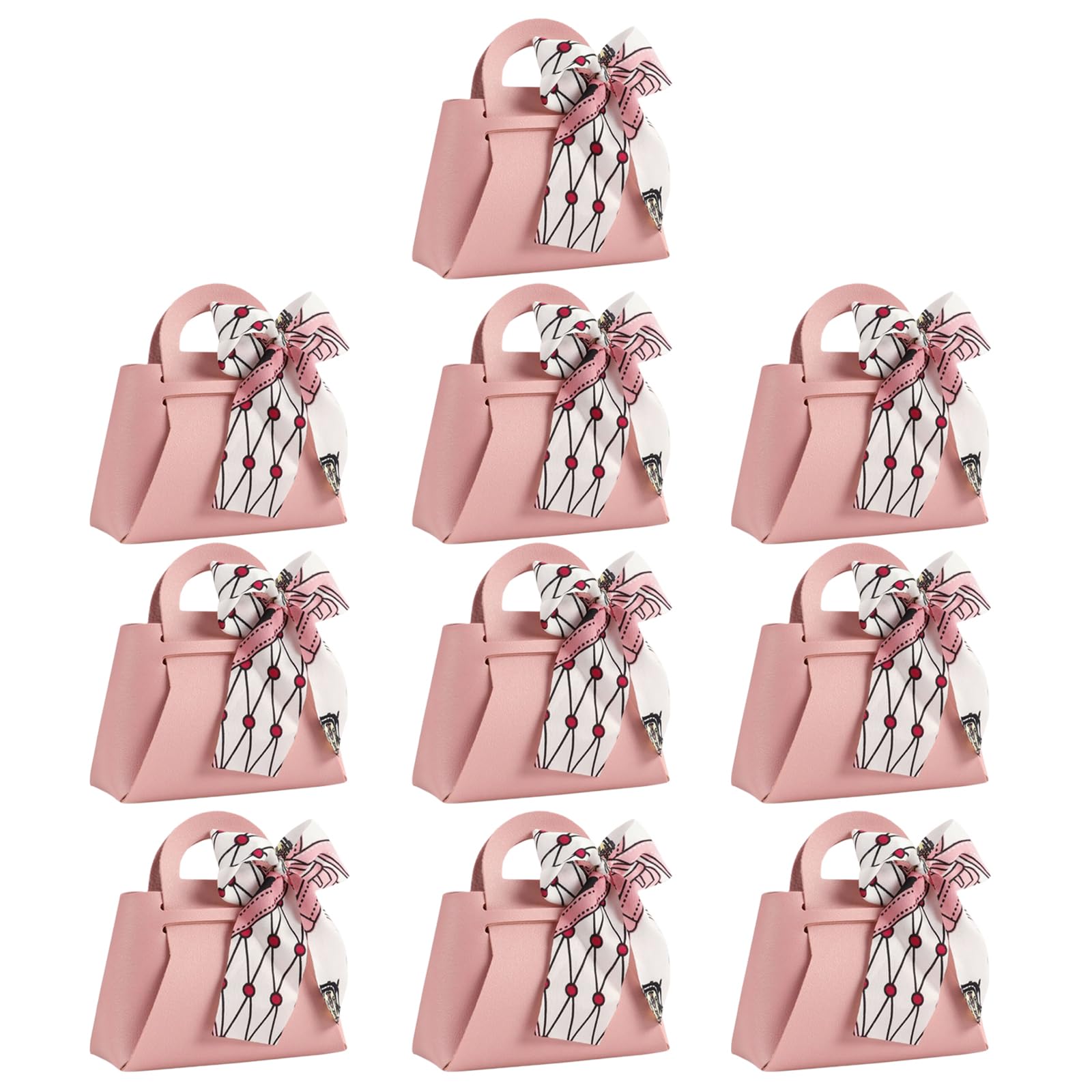 sodeber 10 Pack Practical Leather Carry Case Small Packaging Handbag Small Packaging Box Functional Candy Bag for Candy Jewelry Practical Leather Box